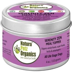 Natura Petz Organics Serenity Zen Turkey Flavored Powder Calming Supplement For Dogs, 4-oz Tin