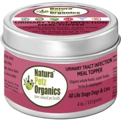 Natura Petz Organics Urinary Tract Infection Turkey Flavored Powder Urinary & Kidney Supplement For Dogs & Cats, 4-oz Tin