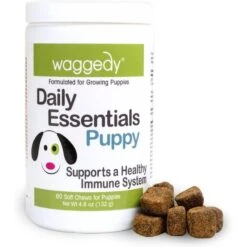 Waggedy Daily Essential Immune Support Puppy Supplement, 60 Count