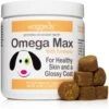 Waggedy Omega Max Joint & Skin Health Chews Supplement For Dogs, 60 Count