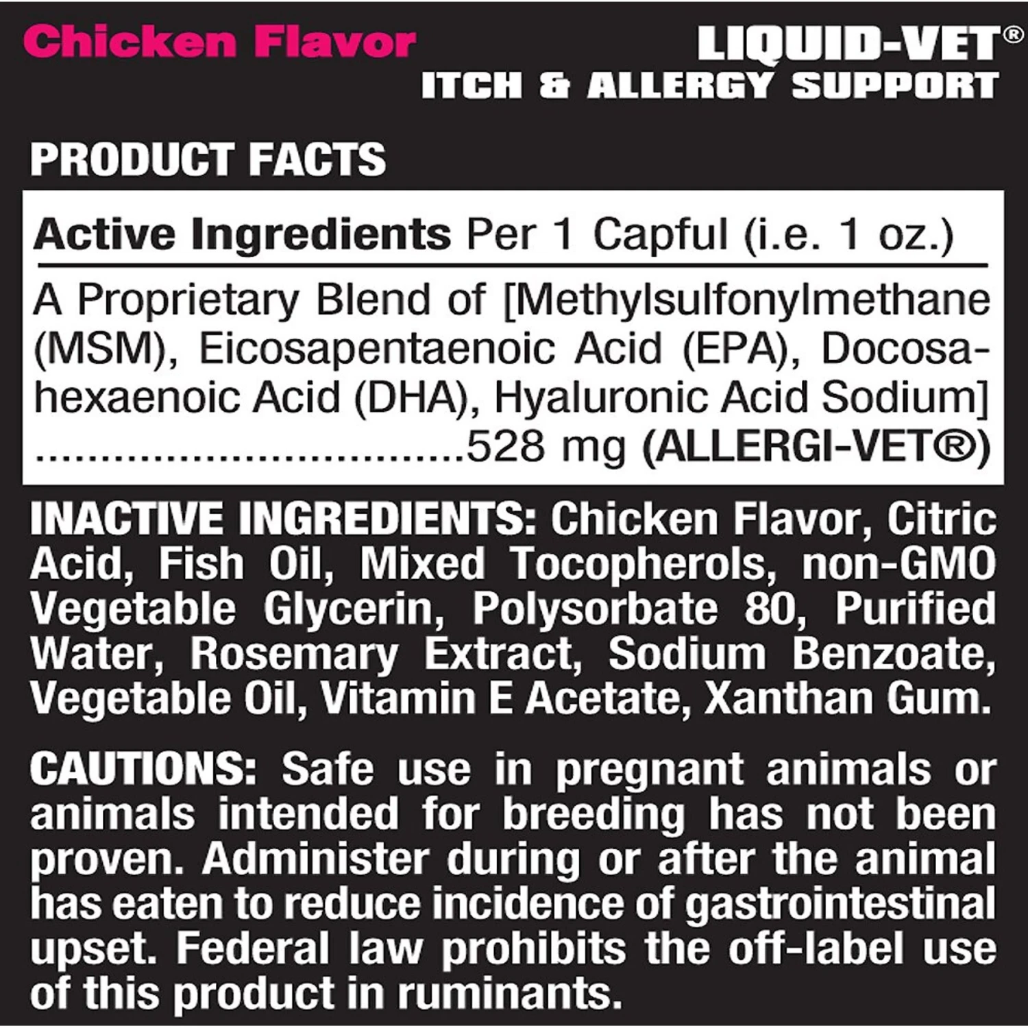 Liquid-Vet Itch & Allergy Support Chicken Flavor Dog Supplement 2 Liquid-Vet Itch & Allergy Support Chicken Flavor Dog Supplement - Image 2