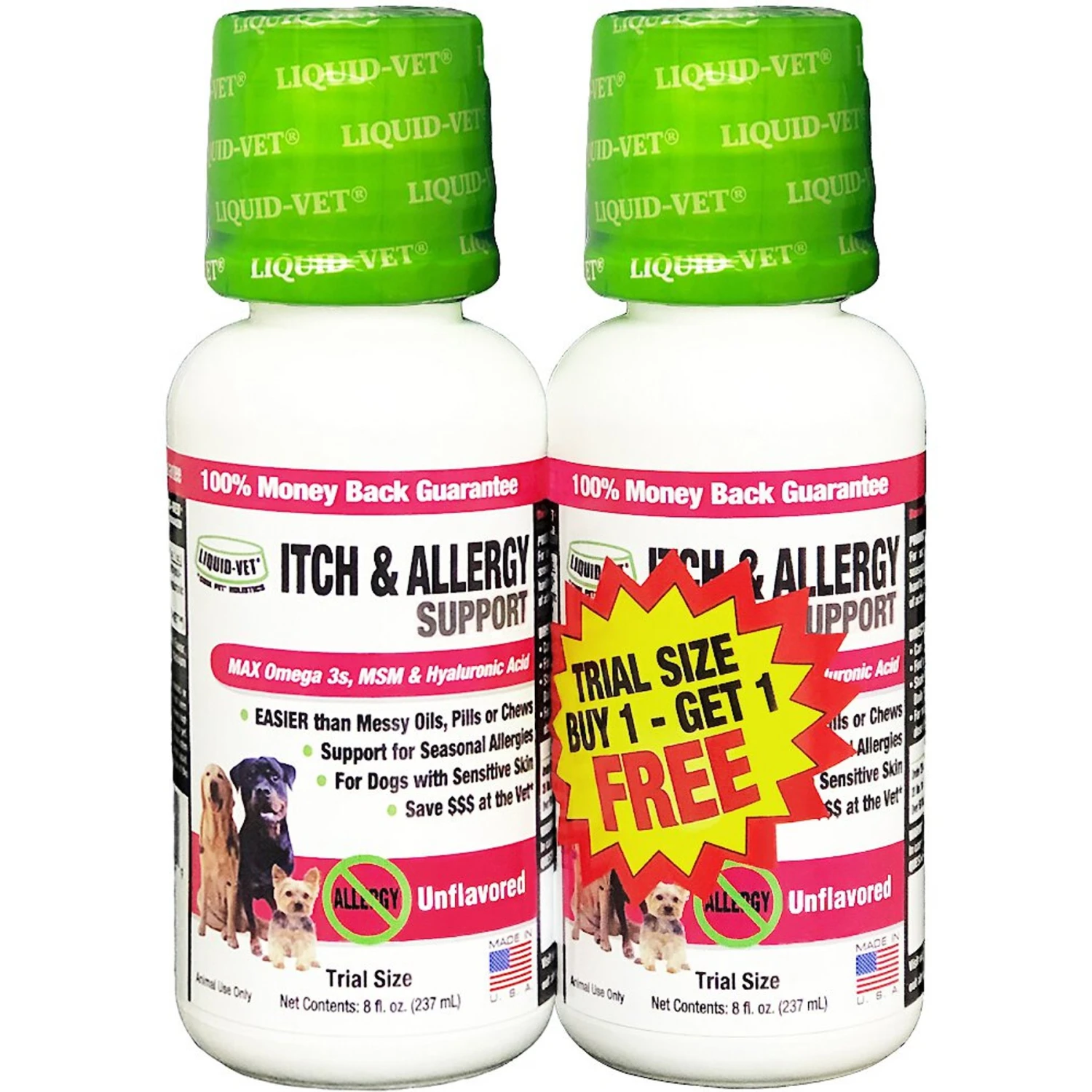 Liquid-Vet Itch & Allergy Support Allergy-Friendly Unflavored Dog Supplement 1 Liquid-Vet Itch & Allergy Support Allergy-Friendly Unflavored Dog Supplement