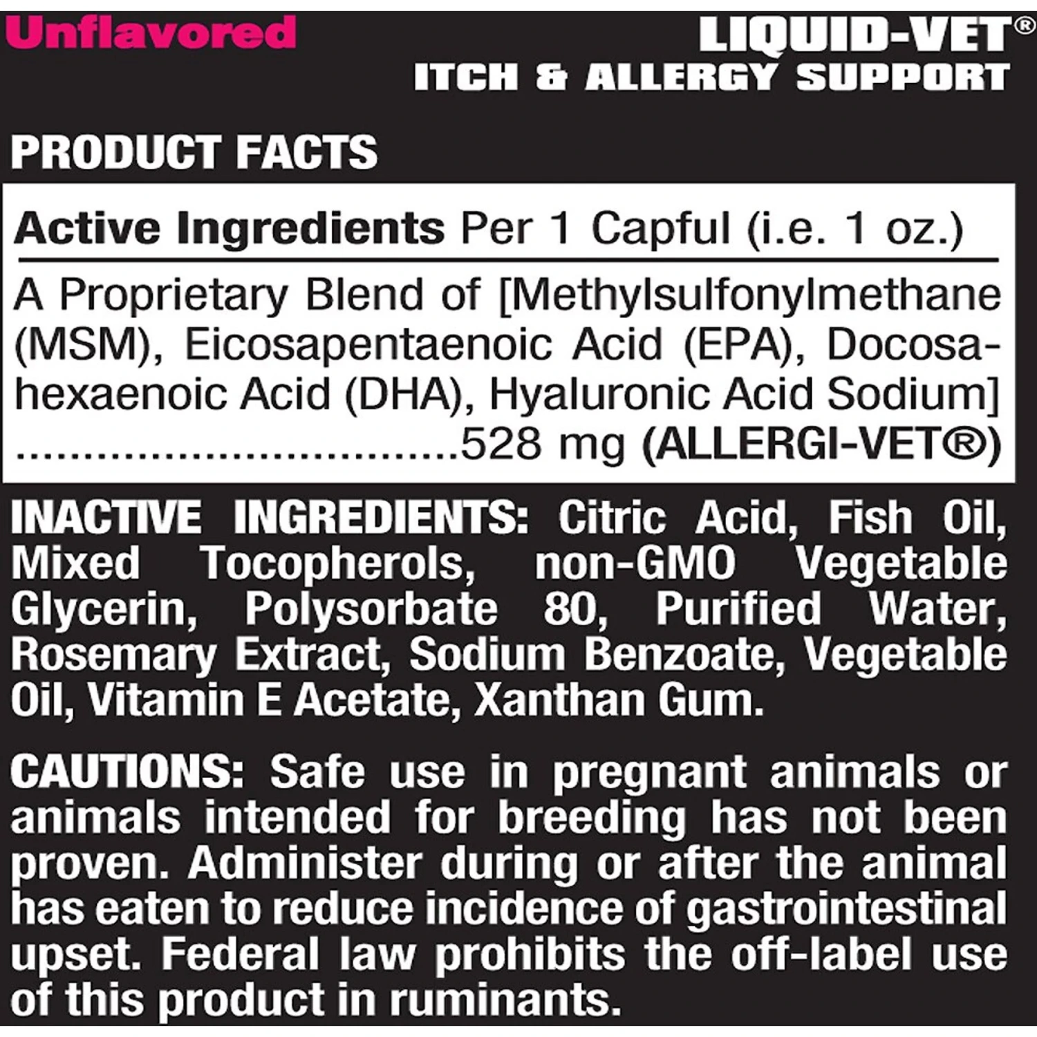 Liquid-Vet Itch & Allergy Support Allergy-Friendly Unflavored Dog Supplement 2 Liquid-Vet Itch & Allergy Support Allergy-Friendly Unflavored Dog Supplement - Image 2