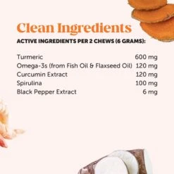 PetHonesty Hip + Joint Health Turmeric Pumpkin & Coconut Flavored Soft Chews Joint Supplement For Dogs 10 PetHonesty Hip + Joint Health Turmeric Pumpkin & Coconut Flavored Soft Chews Joint Supplement For Dogs -Pet Wellness 216116 PT2. AC SS1800 V1677249292