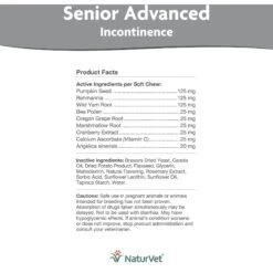 NaturVet Senior Advanced Incontinence With Non-GMO Ingredients Dog Supplement 8 NaturVet Senior Advanced Incontinence With Non-GMO Ingredients Dog Supplement -Pet Wellness 216647 PT3. AC SS1800 V1677269486