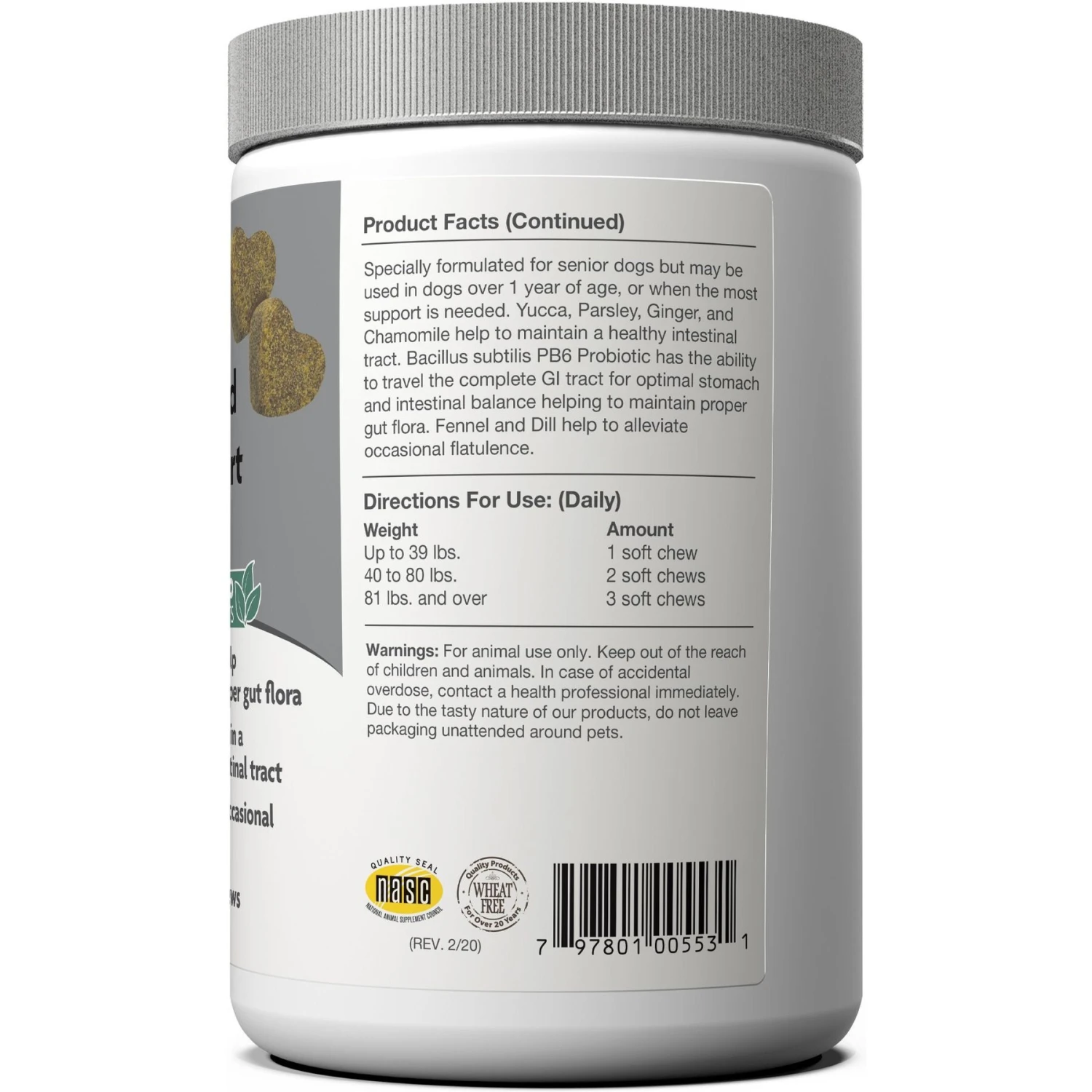 NaturVet Senior Advanced Intestinal Support With Non-GMO Ingredients Dog Supplement 3 NaturVet Senior Advanced Intestinal Support With Non-GMO Ingredients Dog Supplement - Image 3