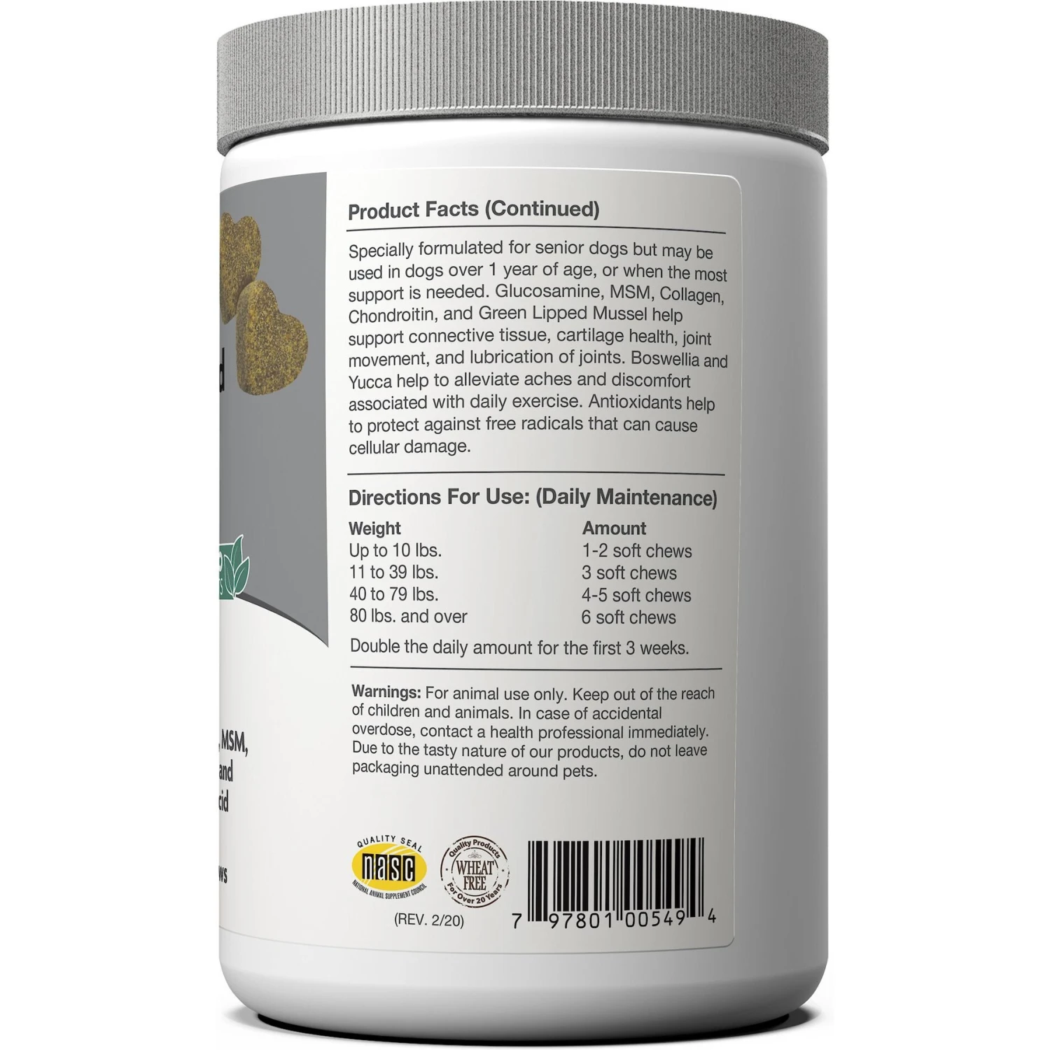 NaturVet Senior Advanced Joint Health Glucosamine, MSM, Chondroition & Collagen Dog Supplement 3 NaturVet Senior Advanced Joint Health Glucosamine, MSM, Chondroition & Collagen Dog Supplement - Image 3