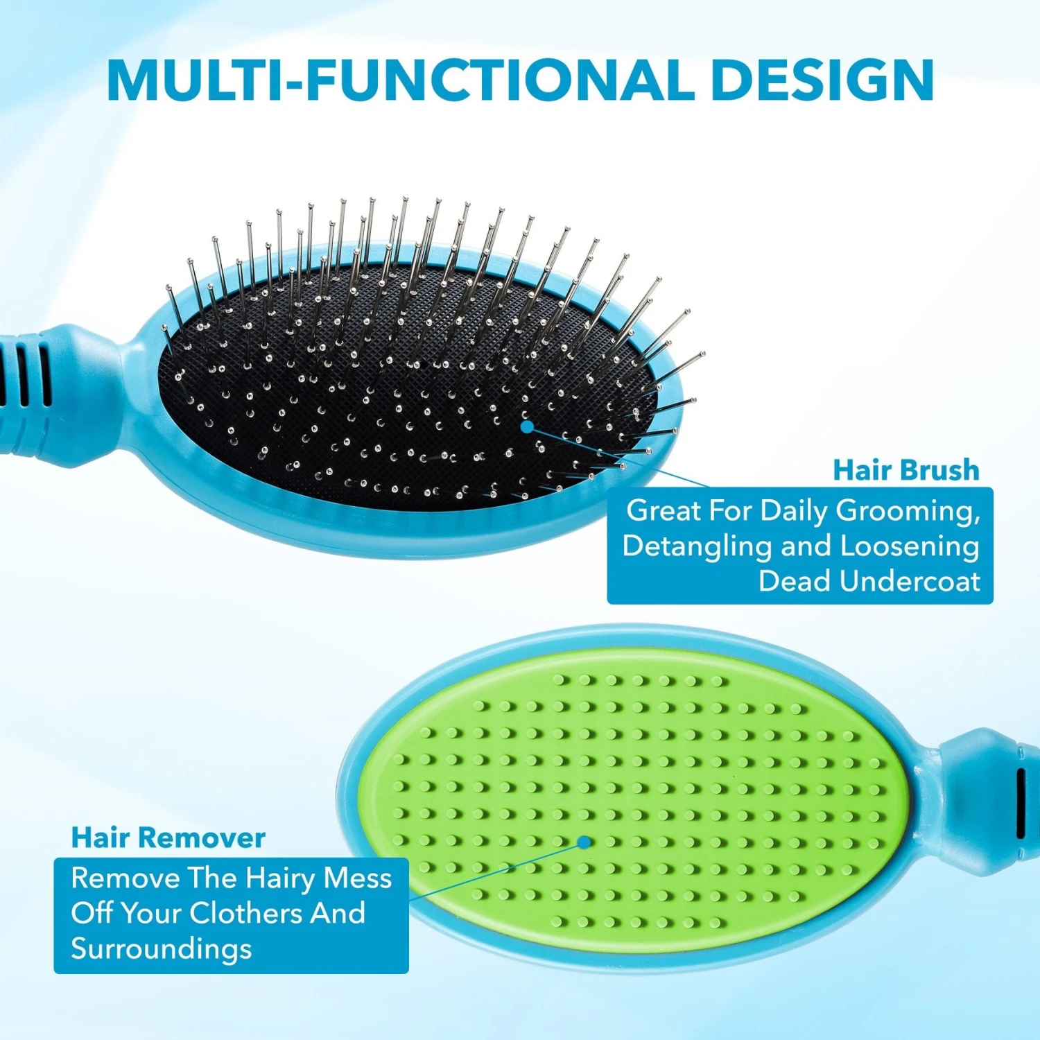 Boshel 2-in-1 Dog Brush & Hair Remover 2 Boshel 2-in-1 Dog Brush & Hair Remover - Image 2