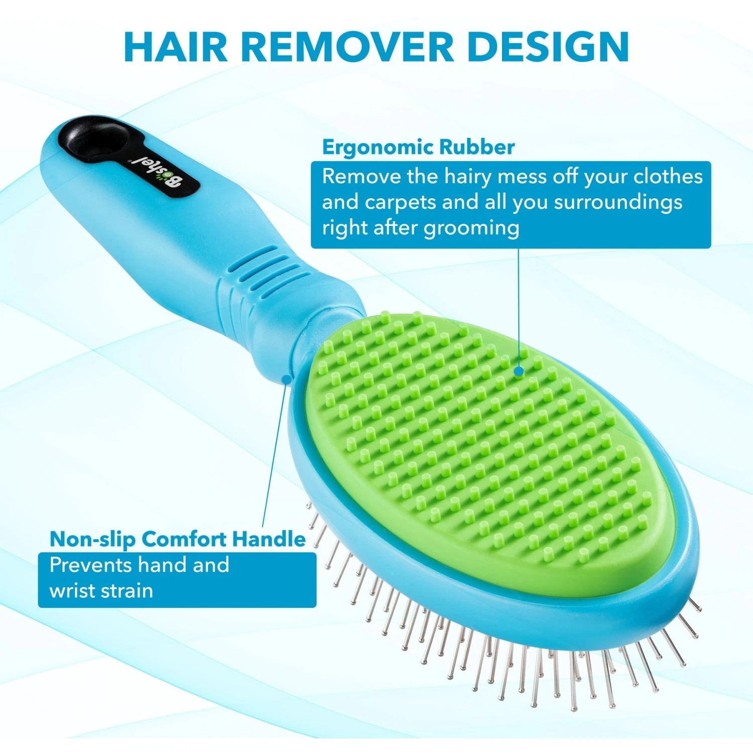 Boshel 2-in-1 Dog Brush & Hair Remover 4 Boshel 2-in-1 Dog Brush & Hair Remover - Image 4