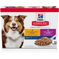 Hill's Science Diet Variety Pack Senior 7+ Canned Dog Food, 13-oz, Case Of 12
