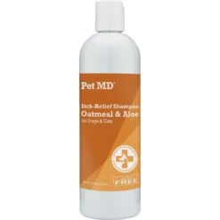 Pet MD Oatmeal & Aloe Itch Relief Dog & Cat Shampoo, 16-oz Bottle