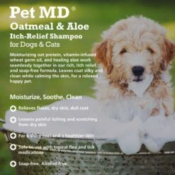 Pet MD Oatmeal & Aloe Itch Relief Dog & Cat Shampoo, 16-oz Bottle -Pet Wellness 217814 PT2. AC SS1800 V1659886947