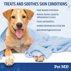 Pet MD Antiseptic & Anti-Fungal Medicated Pet Shampoo, 12-oz Bottle -Pet Wellness 217816 PT3. AC SS1800 V1659886950