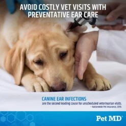 Pet MD Advanced Dog & Cat Ear Cleaner Wipes, 100 Count -Pet Wellness 217820 PT3. AC SS1800 V1659886771