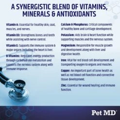Pet MD Multivitamin Immune Booster Dog Supplement, 60 Count -Pet Wellness 217830 PT3. AC SS1800 V1659886891