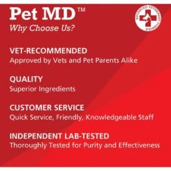 Pet MD Chlorhexidine Antiseptic Dog & Cat Wipes, 70 Count -Pet Wellness 217832 PT5. AC SS1800 V1649732190