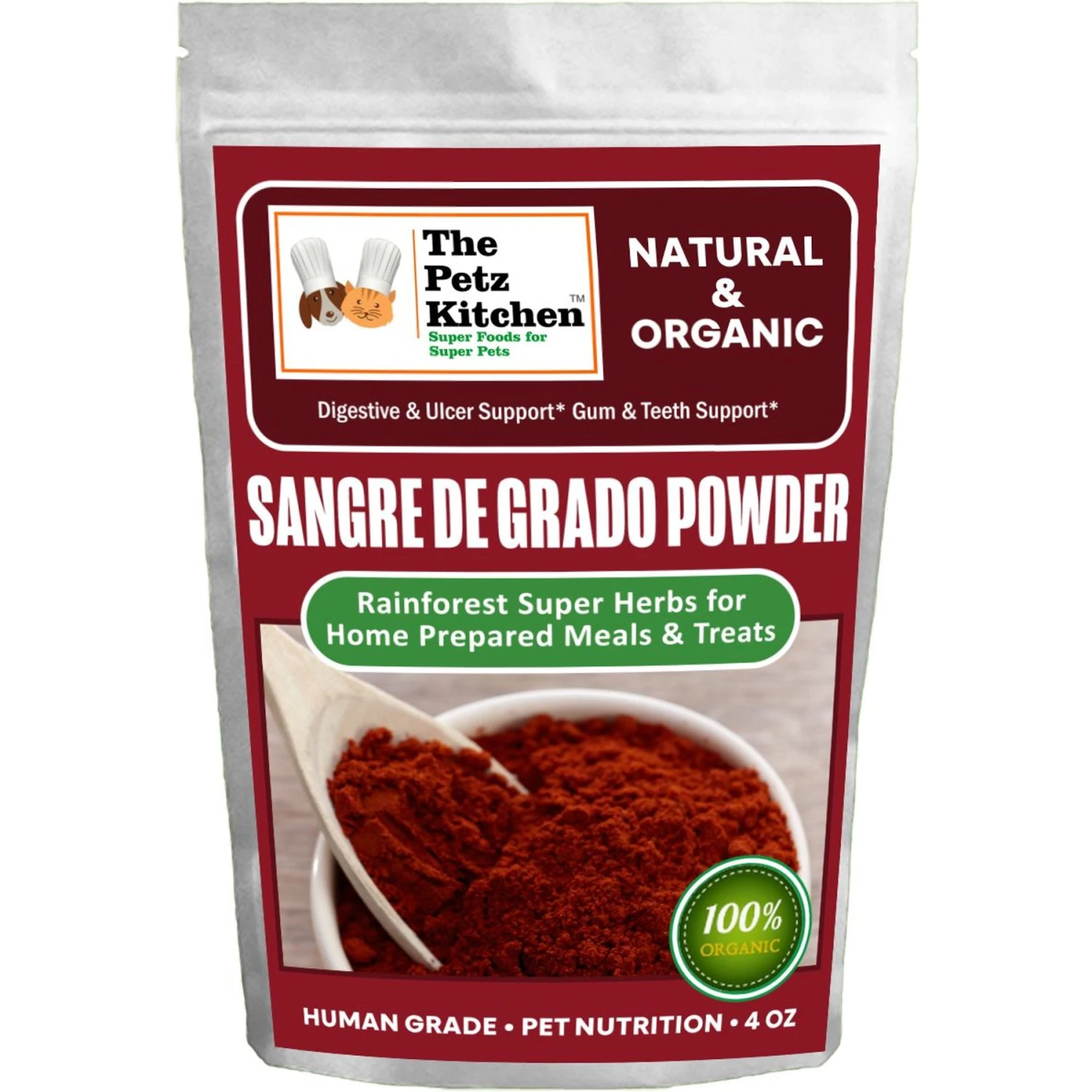 The Petz Kitchen Sangre De Grado Powder Dog & Cat Supplement 1 The Petz Kitchen Sangre De Grado Powder Dog & Cat Supplement