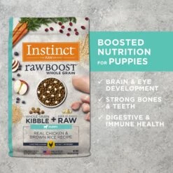 Instinct Raw Boost Puppy Whole Grain Real Chicken & Brown Rice Recipe Freeze-Dried Raw Coated Dry Dog Food -Pet Wellness 219423 PT5. AC SS1800 V1663714163