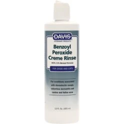 Davis Benzoyl Peroxide Dog & Cat Creme Rinse, 12-oz Bottle