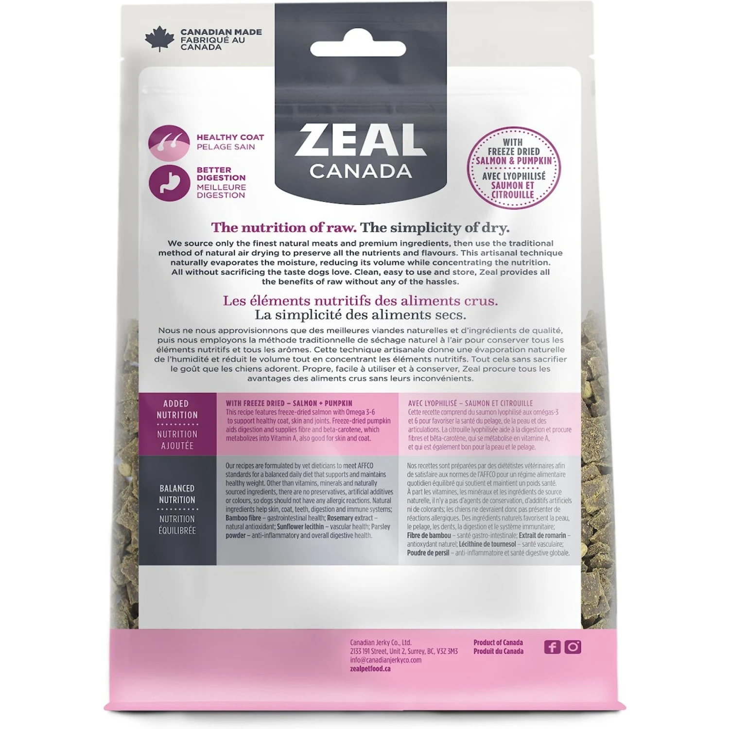 Zeal Canada Gently Turkey Recipe & Freeze-Dried Salmon & Pumpkin Grain-Free Air-Dried Dog Food 2 Zeal Canada Gently Turkey Recipe & Freeze-Dried Salmon & Pumpkin Grain-Free Air-Dried Dog Food - Image 2