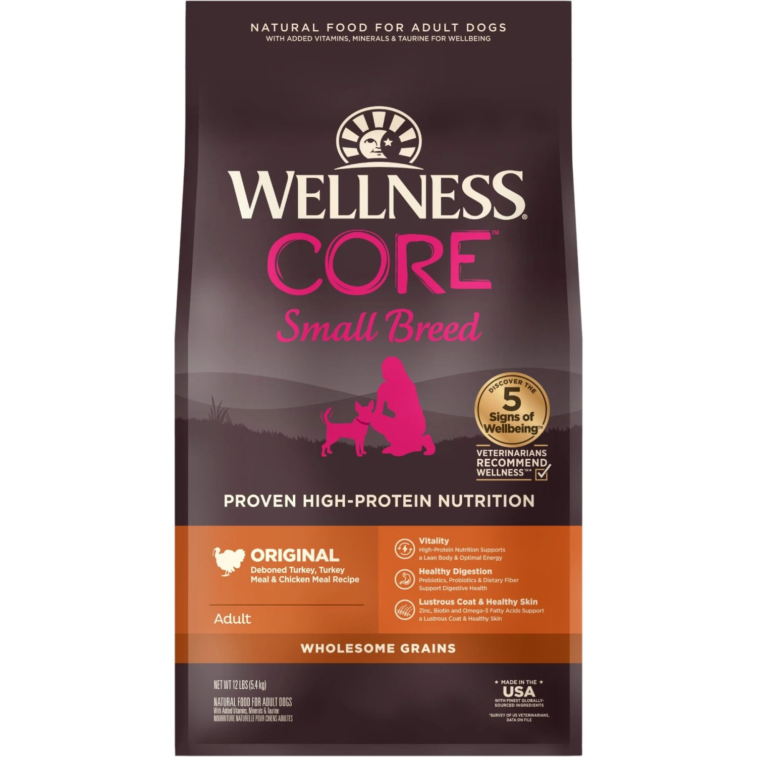 Wellness CORE Wholesome Grains Small Breed Original Recipe High Protein Dry Dog Food 1 Wellness CORE Wholesome Grains Small Breed Original Recipe High Protein Dry Dog Food