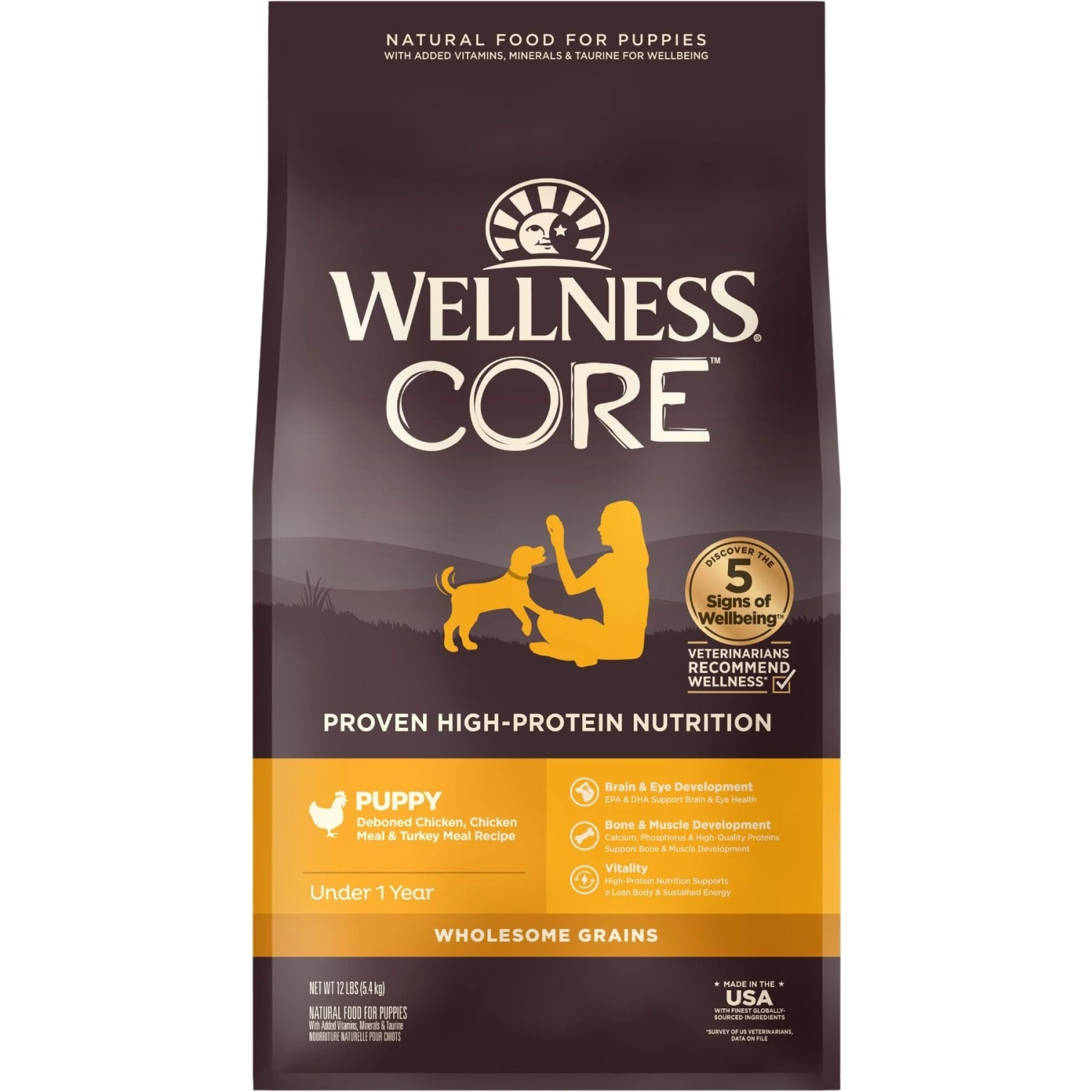 Wellness CORE Wholesome Grains Puppy High Protein Dry Dog Food 1 Wellness CORE Wholesome Grains Puppy High Protein Dry Dog Food