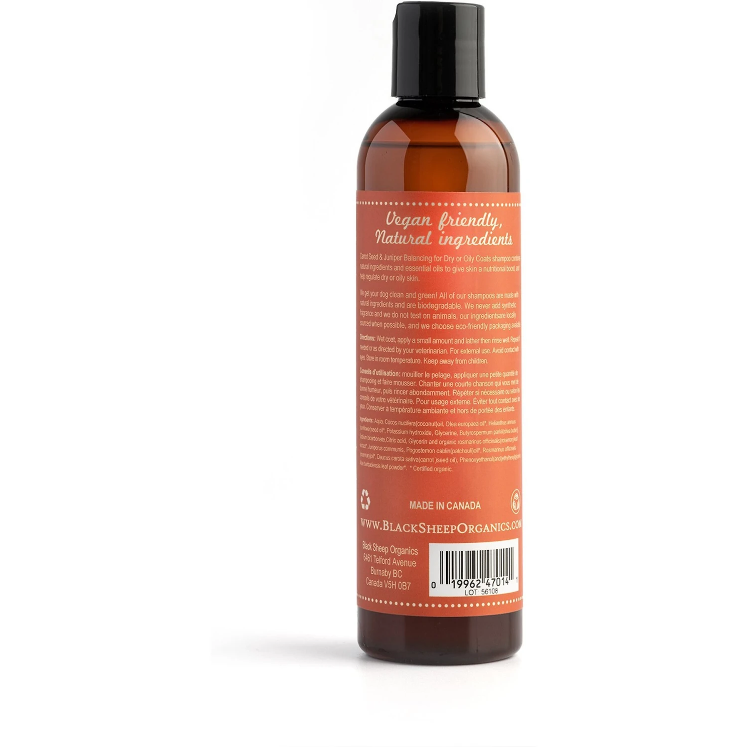 Black Sheep Organics Carrot Seed & Juniper Scent Dog Shampoo, 8-oz Bottle 2 Black Sheep Organics Carrot Seed & Juniper Scent Dog Shampoo, 8-oz Bottle - Image 2