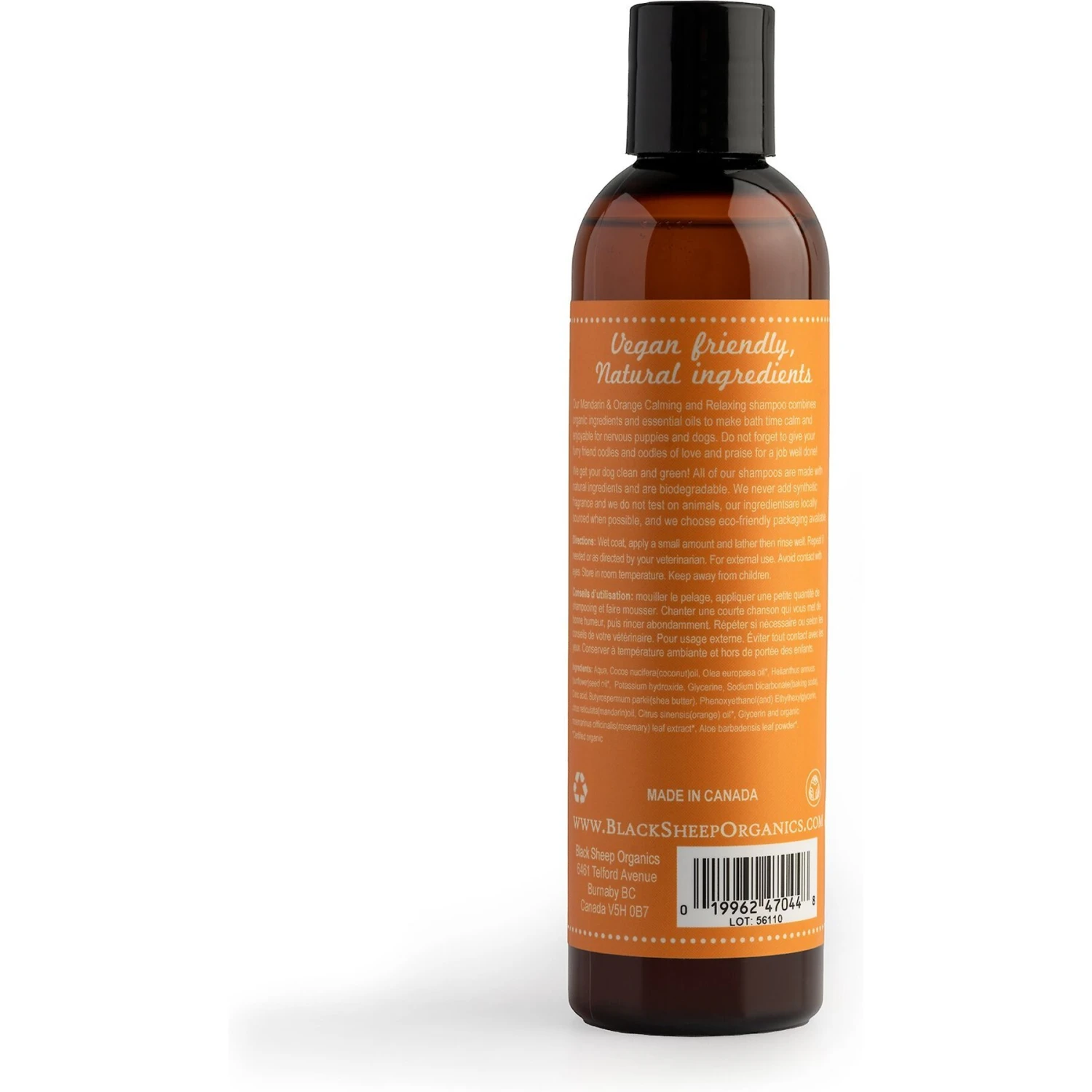 Black Sheep Organics Mandarin & Orange Scent Dog Shampoo, 8-oz Bottle 2 Black Sheep Organics Mandarin & Orange Scent Dog Shampoo, 8-oz Bottle - Image 2