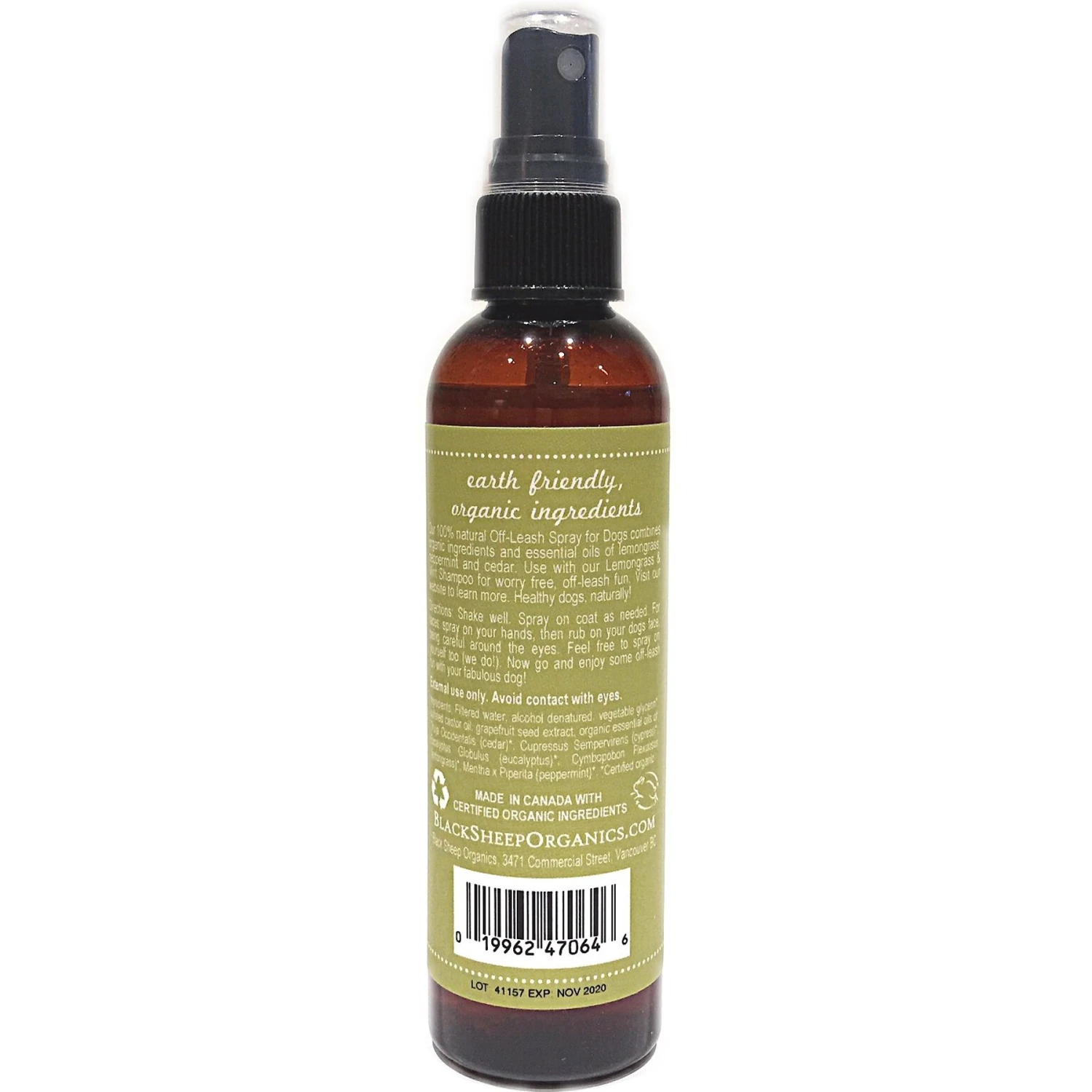 Black Sheep Organics Off-Leash Lemongrass & Mint Dog Spray, 4-oz Bottle 2 Black Sheep Organics Off-Leash Lemongrass & Mint Dog Spray, 4-oz Bottle - Image 2