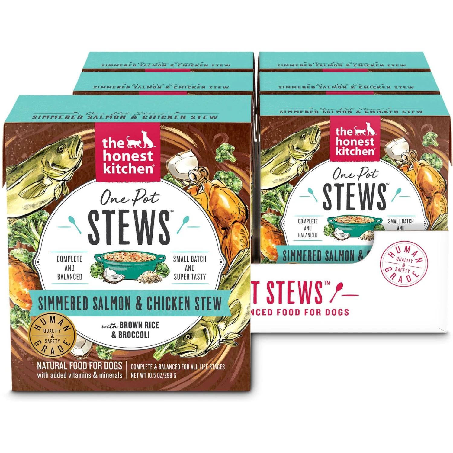 The Honest Kitchen One Pot Stew Simmered Salmon & Chicken Stew Wet Dog Food, 10.5-oz, Case Of 6 1 The Honest Kitchen One Pot Stew Simmered Salmon & Chicken Stew Wet Dog Food, 10.5-oz, Case Of 6