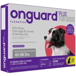 Onguard Plus Flea & Tick Spot Treatment For Dogs, 45-88 Lbs