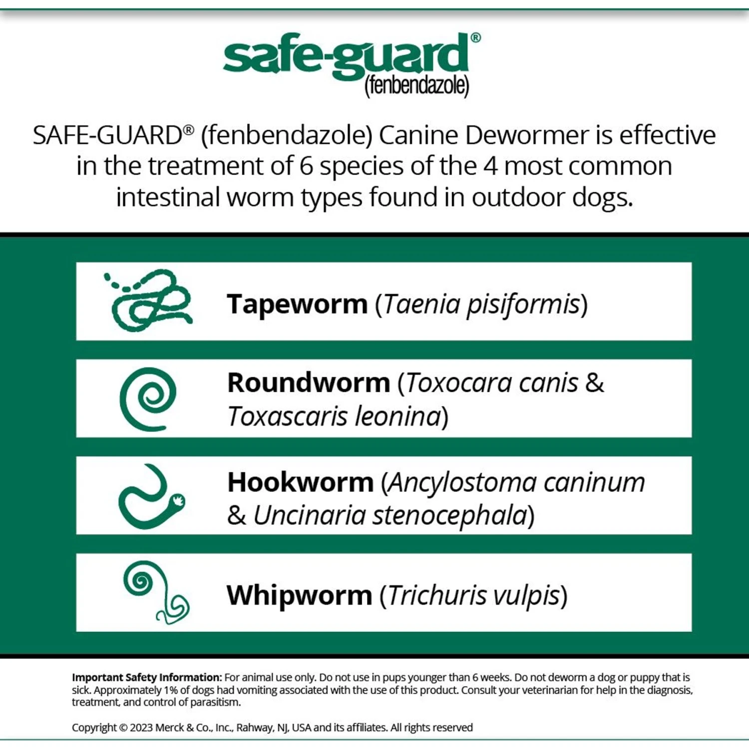 Safe-Guard Dewormer For Hookworms, Roundworms, Tapeworms & Whipworms For Medium Breed Dogs 2 Safe-Guard Dewormer For Hookworms, Roundworms, Tapeworms & Whipworms For Medium Breed Dogs - Image 2