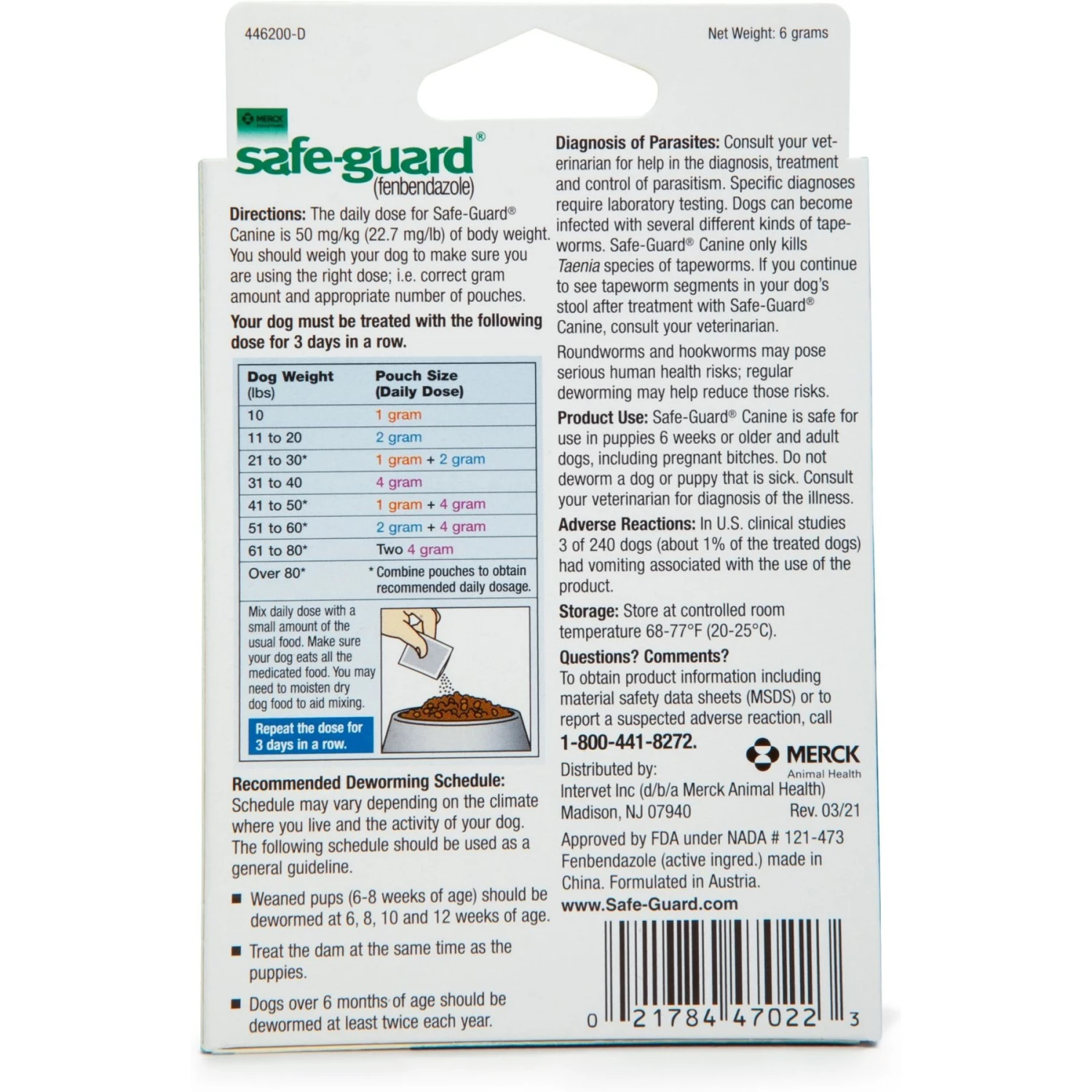 Safe-Guard Dewormer For Hookworms, Roundworms, Tapeworms & Whipworms For Medium Breed Dogs 3 Safe-Guard Dewormer For Hookworms, Roundworms, Tapeworms & Whipworms For Medium Breed Dogs - Image 3