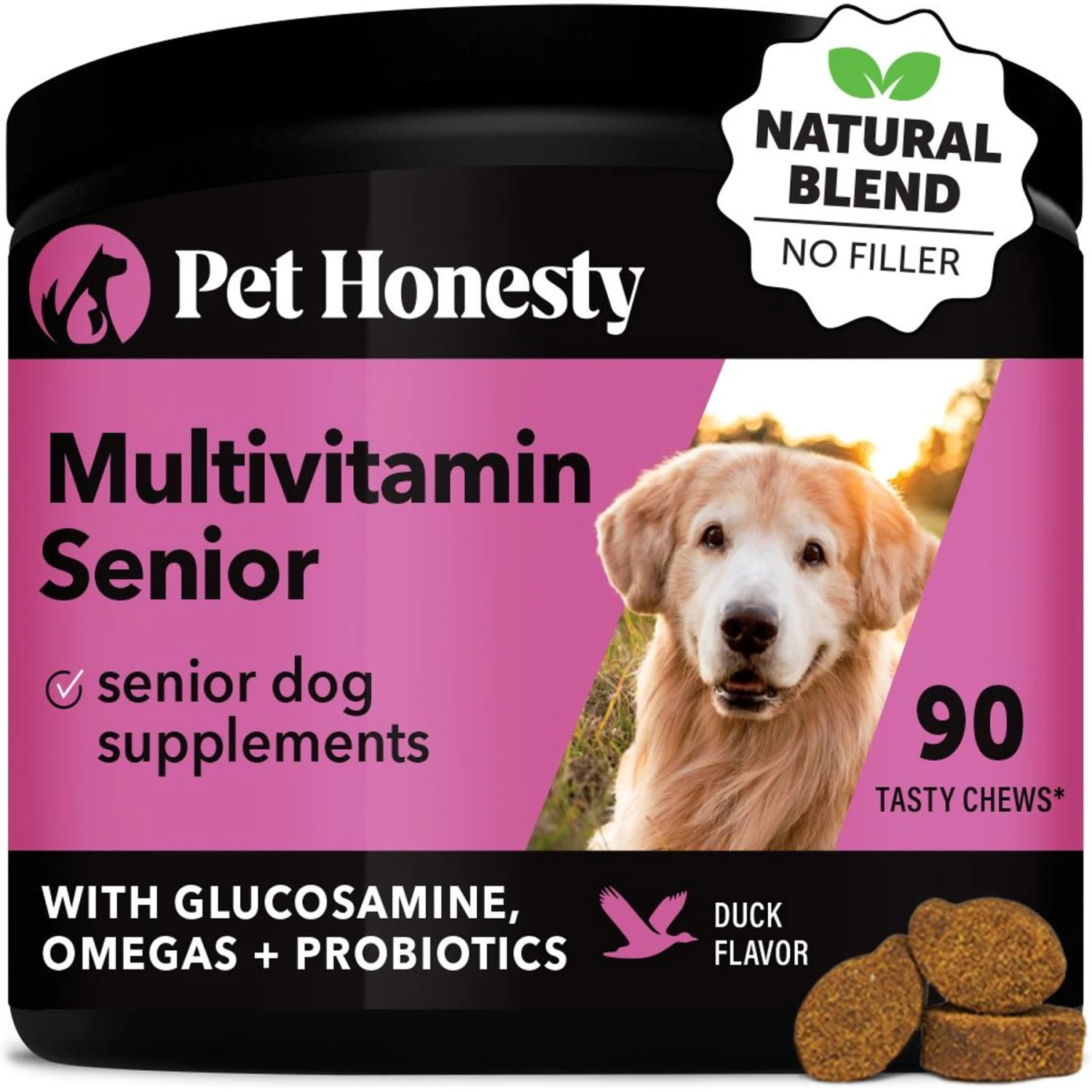 PetHonesty Duck Flavored Soft Chews Multivitamin For Senior Dogs 1 PetHonesty Duck Flavored Soft Chews Multivitamin For Senior Dogs