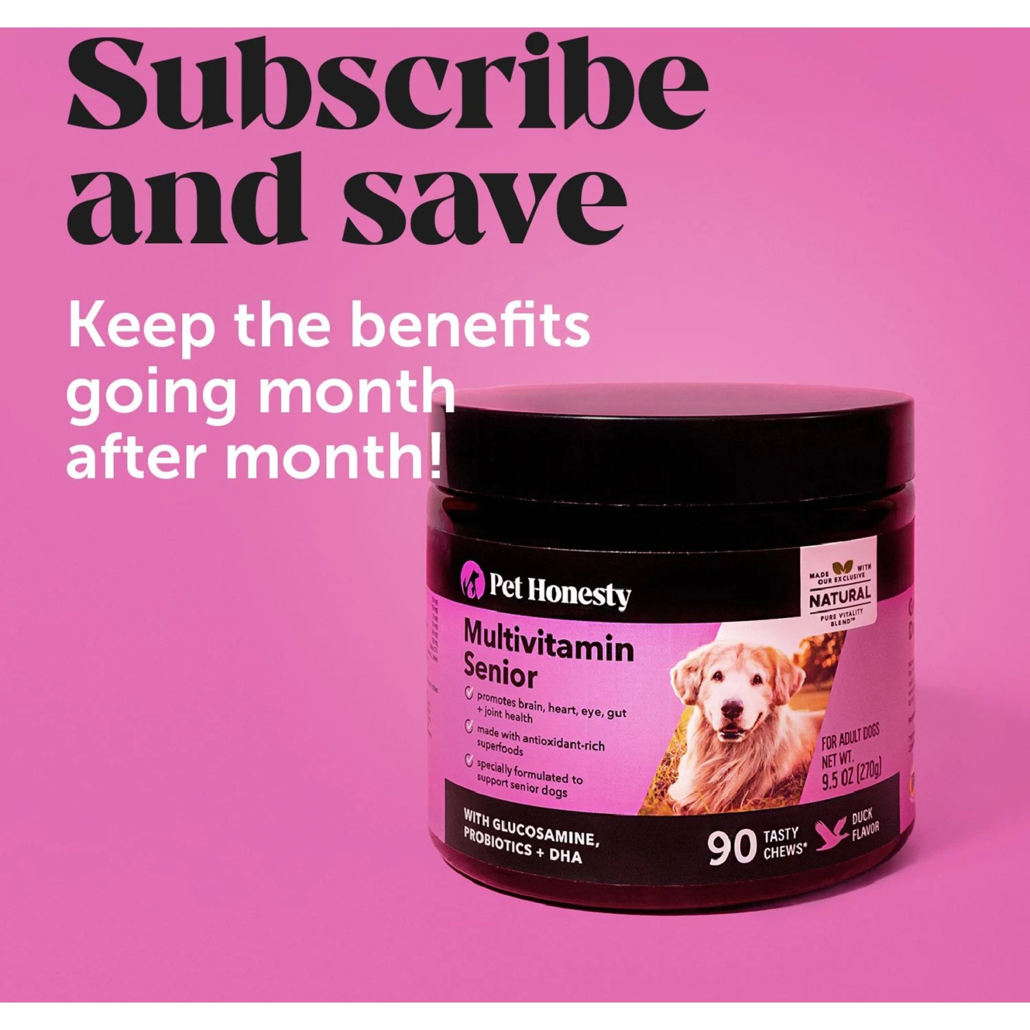 PetHonesty Duck Flavored Soft Chews Multivitamin For Senior Dogs 8 PetHonesty Duck Flavored Soft Chews Multivitamin For Senior Dogs - Image 8