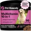 PetHonesty Multivitamin 10-in-1 Peanut Butter Flavored Soft Chews Multivitamin For Dogs