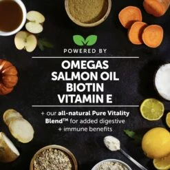 PetHonesty Skin Health Omega Salmon Flavored Soft Chews Skin & Coat Supplement For Dogs, 90 Count -Pet Wellness 223370 PT5. AC SS1800 V1669930546