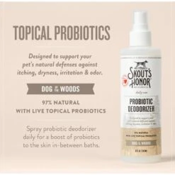 Skout's Honor Dog Of The Woods Probiotic Dog Deodorizer, 8-oz Bottle -Pet Wellness 223432 PT3. AC SS1800 V1658218470
