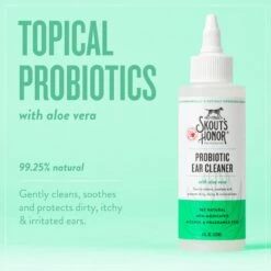Skout's Honor Probiotic Dog Ear Cleaner, 4-oz Bottle 10 Skout's Honor Probiotic Dog Ear Cleaner, 4-oz Bottle -Pet Wellness 223434 PT3. AC SS1800 V1658230530