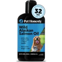 PetHonesty Wild Alaskan Salmon Oil Liquid Supplement For Dogs & Cats