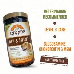 Pet Origins Hip & Joint Support Level 3 Dog Supplement, 300 Count -Pet Wellness 225037 PT4. AC SS1800 V1583525929