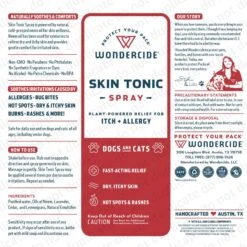 Wondercide Skin Tonic Itch + Allergy Relief Dog & Cat Spray -Pet Wellness 226626 PT6. AC SS1800 V1702312731