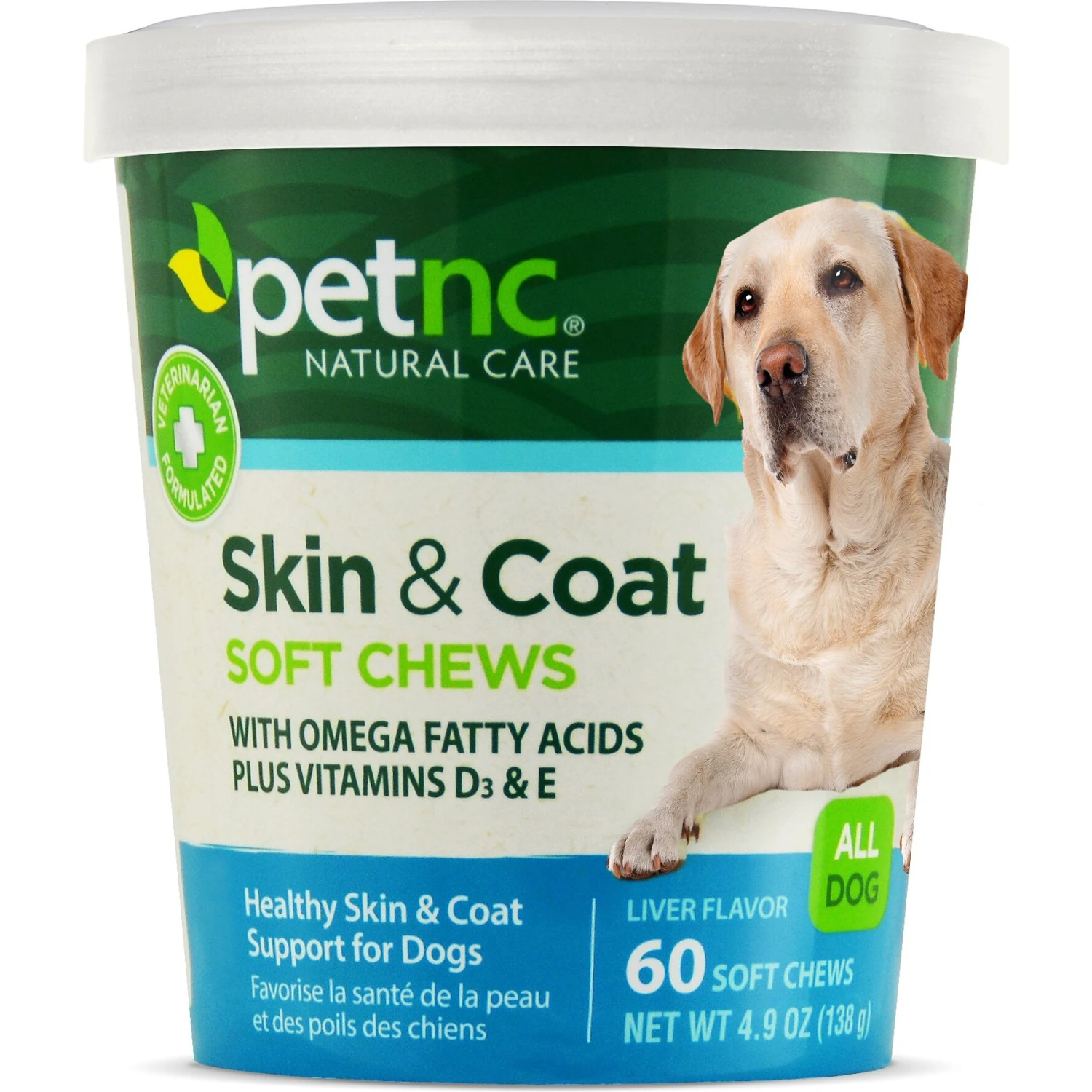 PetNC Natural Care Skin & Coat Soft Chews Dog Supplement, 60 Count 1 PetNC Natural Care Skin & Coat Soft Chews Dog Supplement, 60 Count