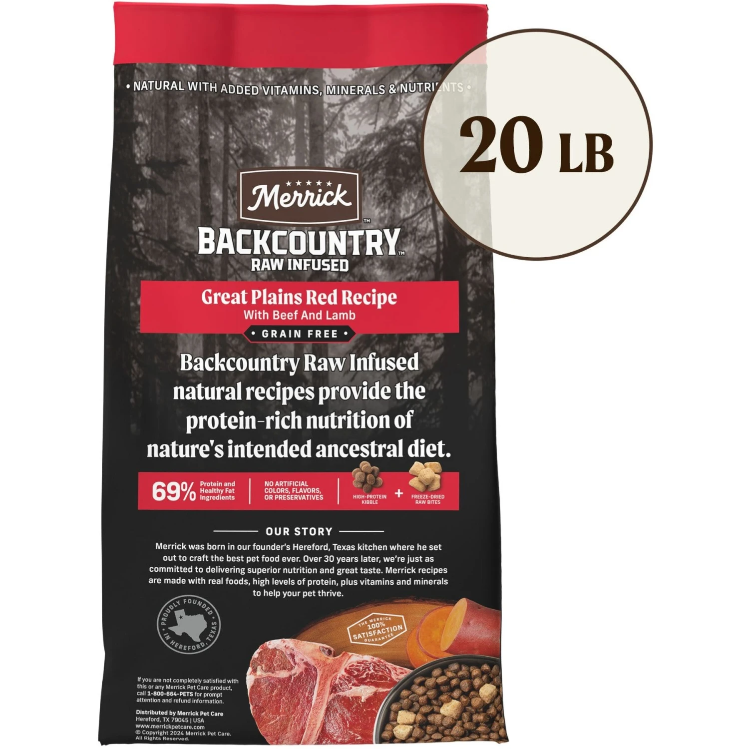 Merrick Backcountry Raw Infused Grain-Free Great Plains Red Recipe Freeze-Dried Dog Food 3 Merrick Backcountry Raw Infused Grain-Free Great Plains Red Recipe Freeze-Dried Dog Food - Image 3