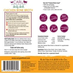 Caru Daily Dish Chicken Broth Human-Grade Dog & Cat Wet Food Topper, 1.1-lb Bottle -Pet Wellness 227867 PT2. AC SS1800 V1700599033