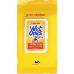 Wet Ones Anti Bacterial Multi-Purpose Tropical Splash Scent Dog Wipes