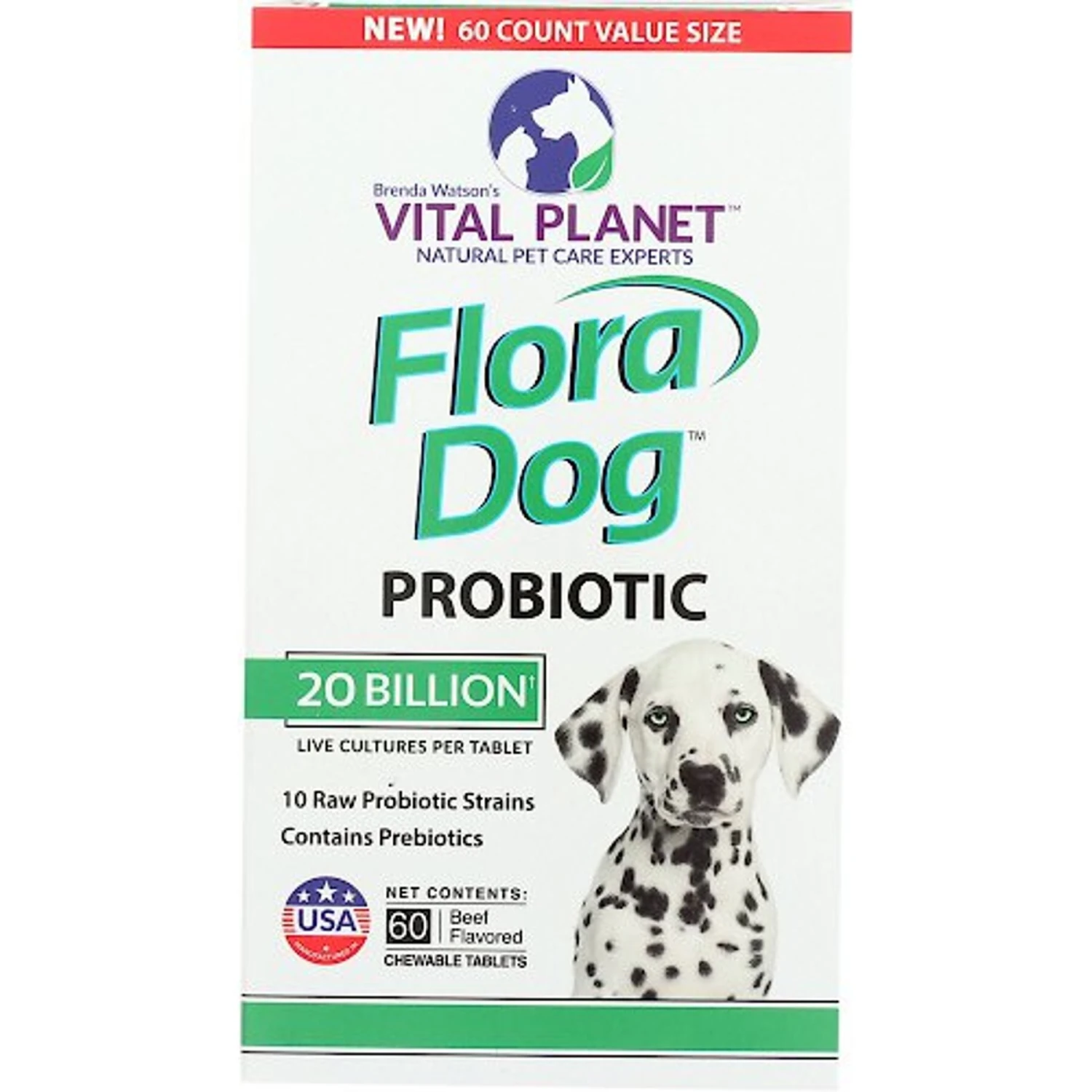 Vital Planet Flora Dog Daily Probiotic Beef Flavor Chewable Tablet Dog Supplement 1 Vital Planet Flora Dog Daily Probiotic Beef Flavor Chewable Tablet Dog Supplement