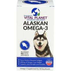 Vital Planet Alaskan Omega-3 Chicken Flavor Soft Gel Dog Supplement