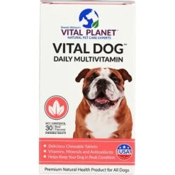 Vital Planet Vital Dog Daily Multivitamin Beef Flavor Chewable Tablet Dog Supplement