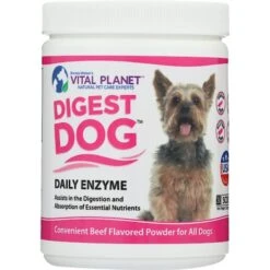 Vital Planet Digest Dog Daily Enzyme Beef Flavor Powder Dog Supplement